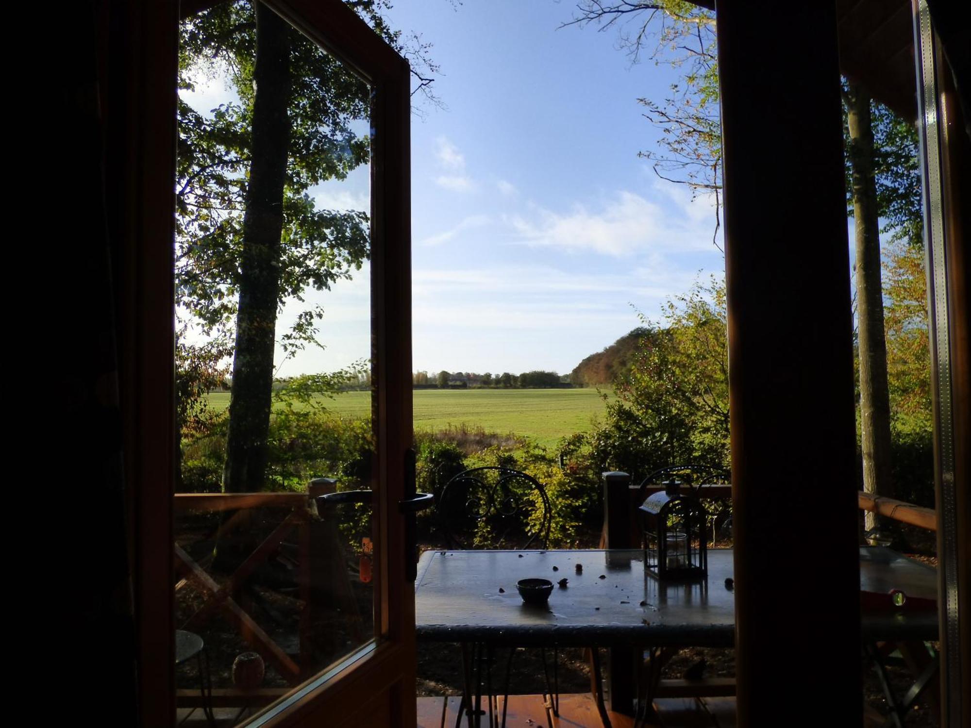 Villa Roulotte Les Deux Geais à Sainte-Opportune-du-Bosc Extérieur photo